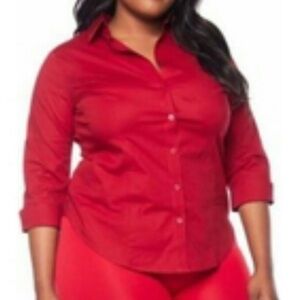 Lane Bryant Long Sleeve Button Down Shirt 22